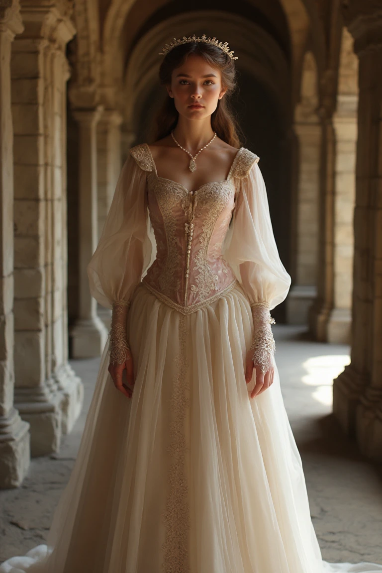 A Corseted Princess Wedding Dress with Ethereal Sleeves