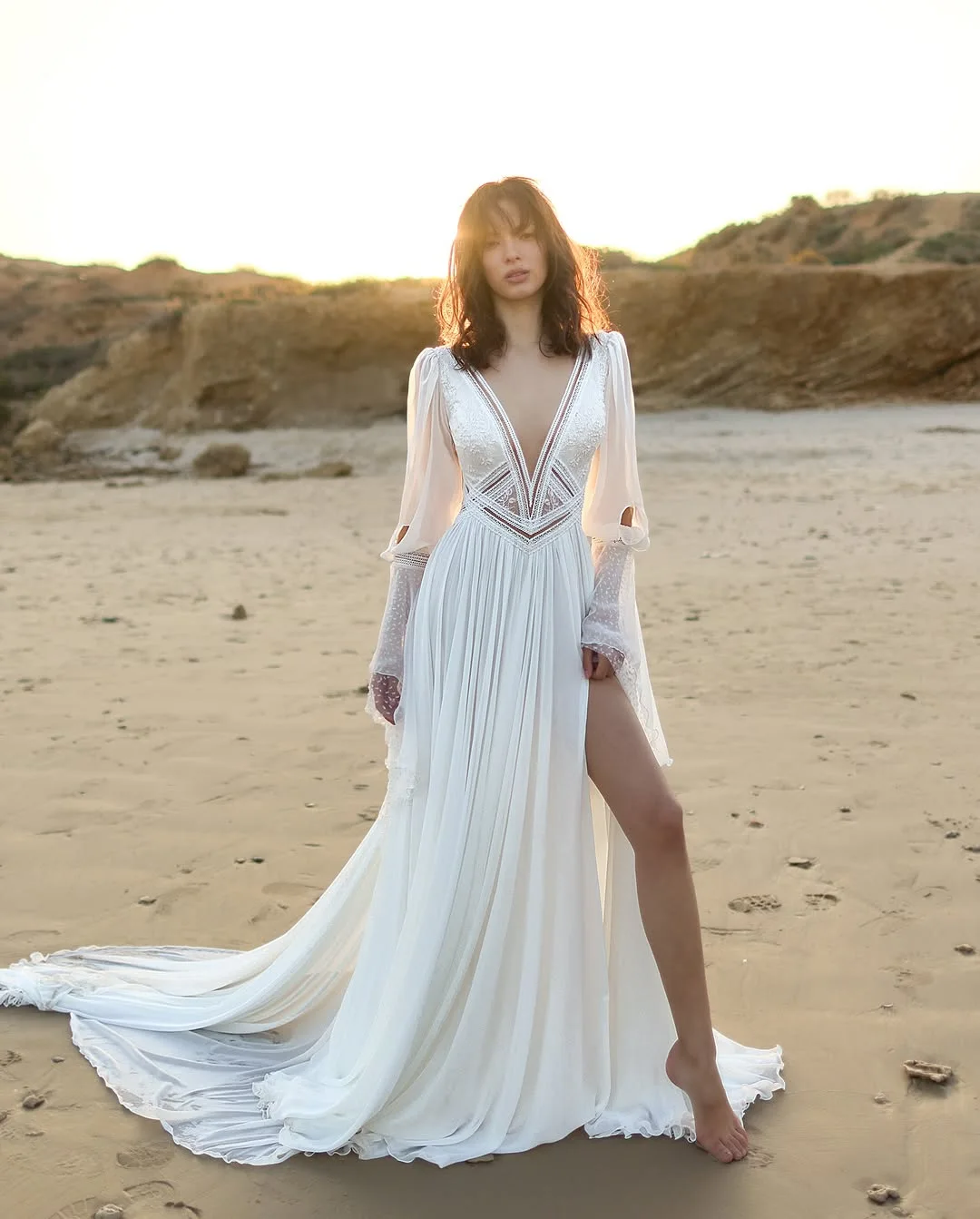 Bohemian Sun Gown A Free-Spirited Beach Wedding Dress