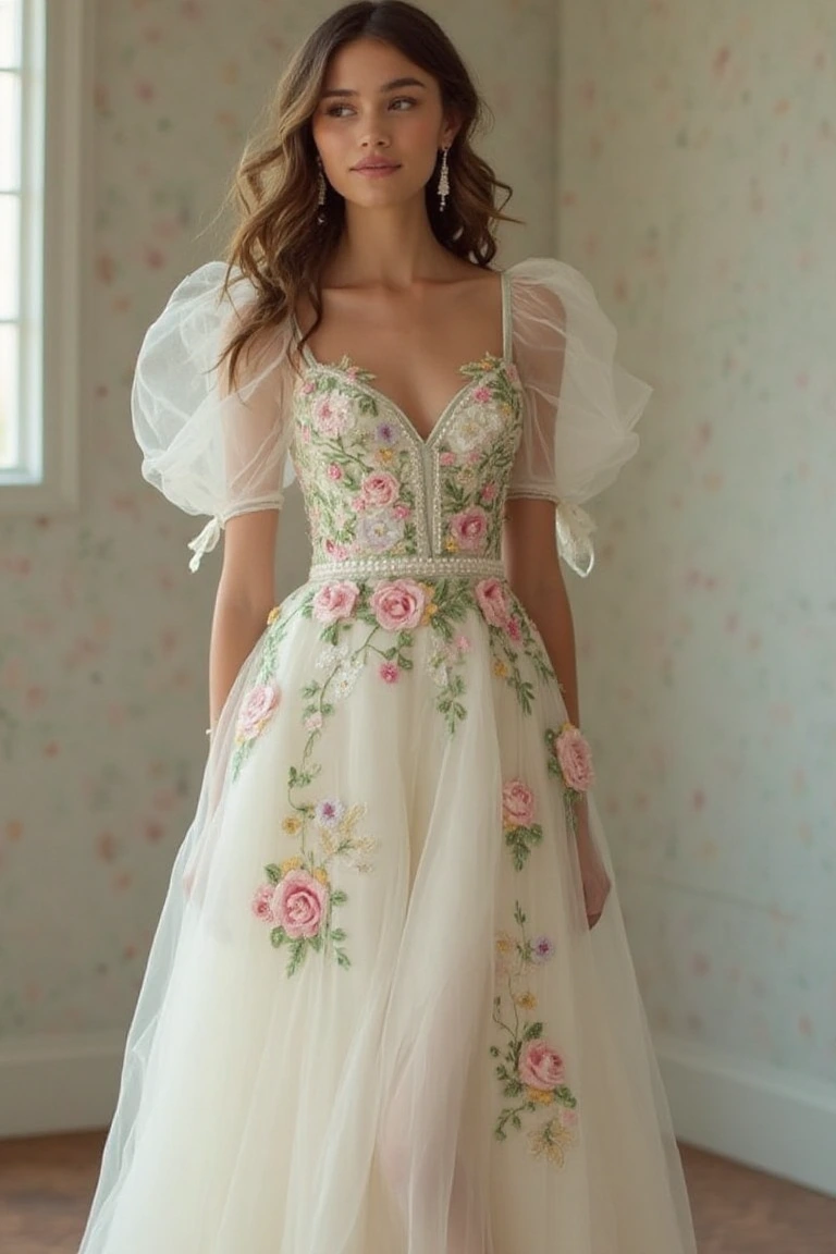 Floral Embroidered Graduation Party Dresses for a Fairytale Moment