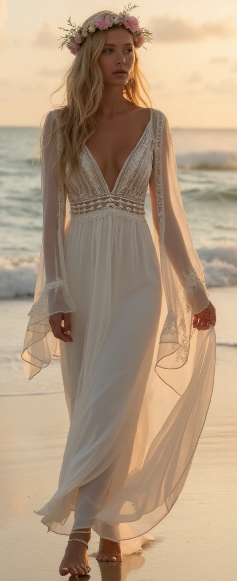 Flowing Chiffon A-Line Wedding Dresses