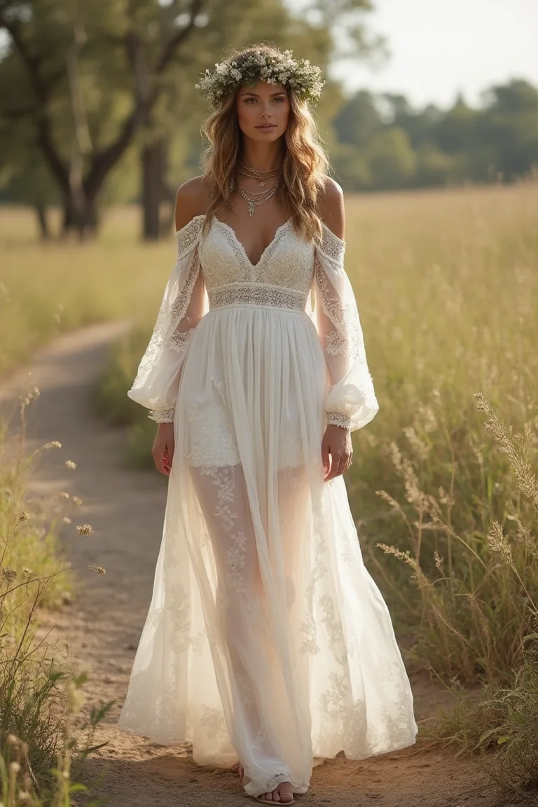 Off-Shoulder Wedding Dresses with Effortless Romance