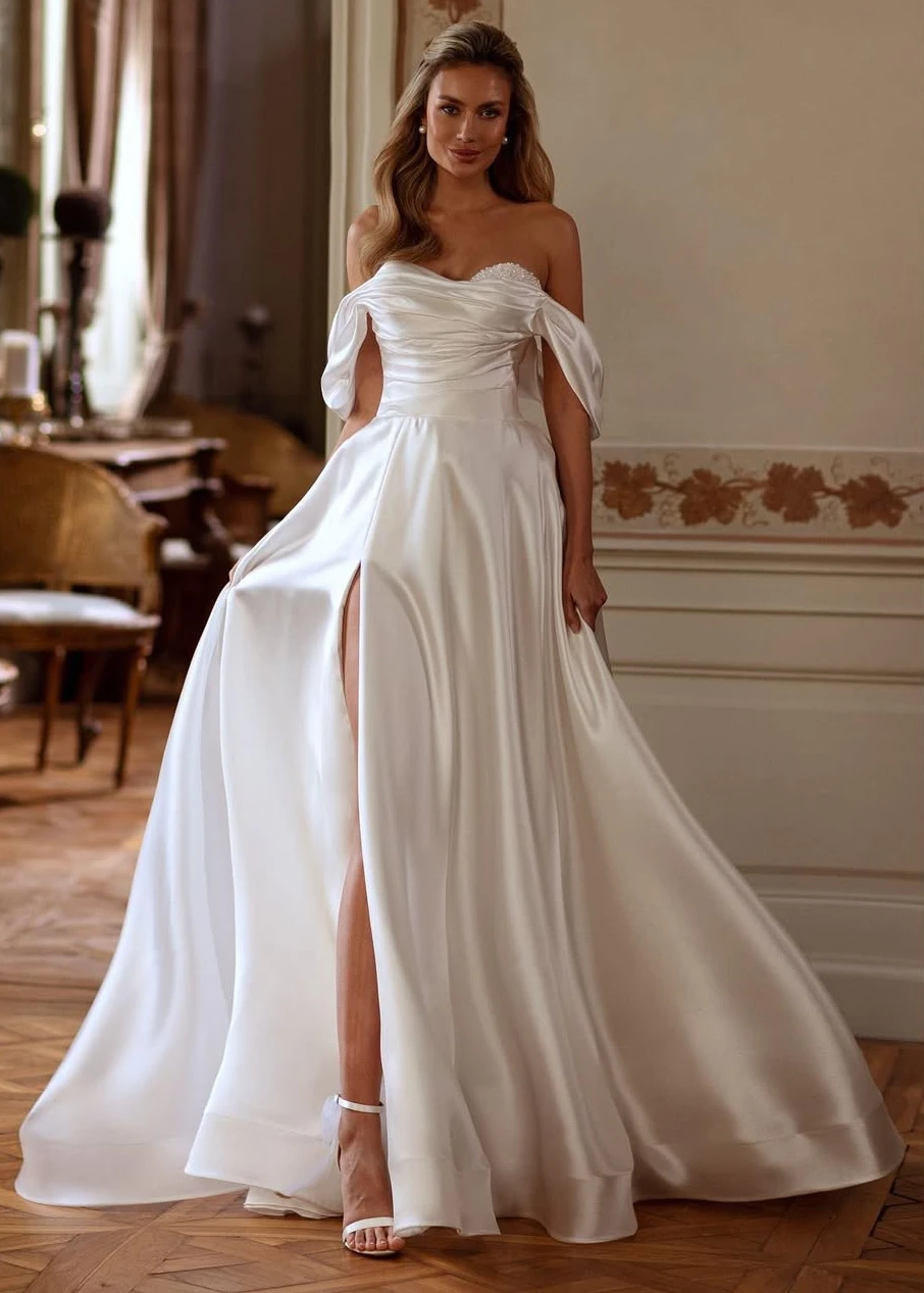 Satin A-Line Wedding Dresses with a Bold Twist