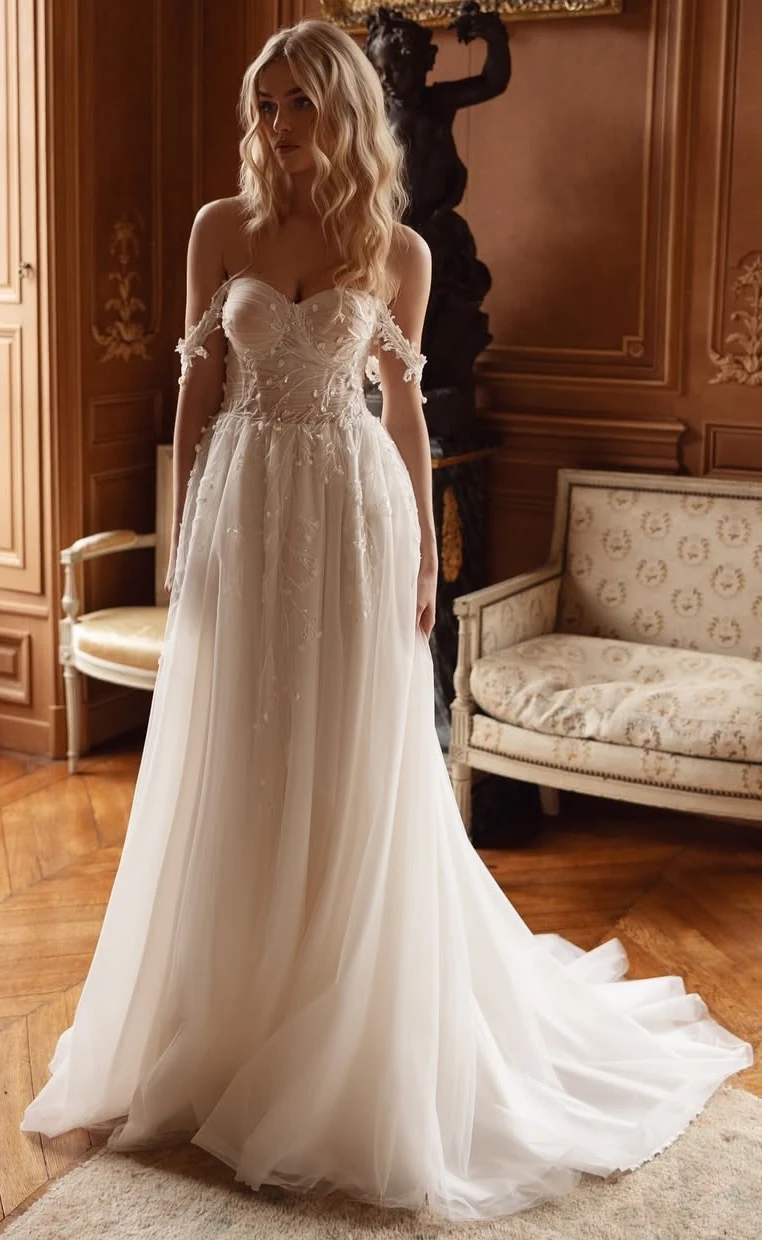 Soft Tulle A-Line Wedding Dresses