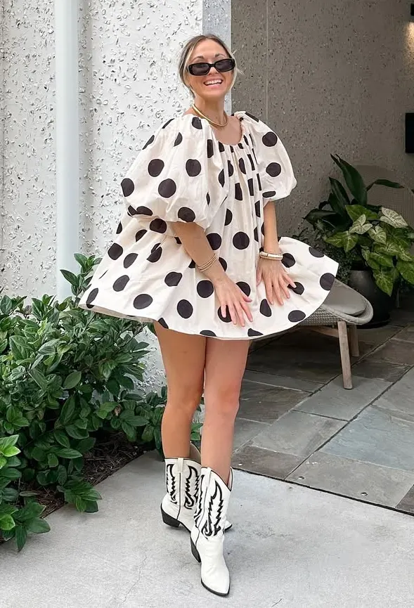 Statement Puff-Sleeve Mini Dress