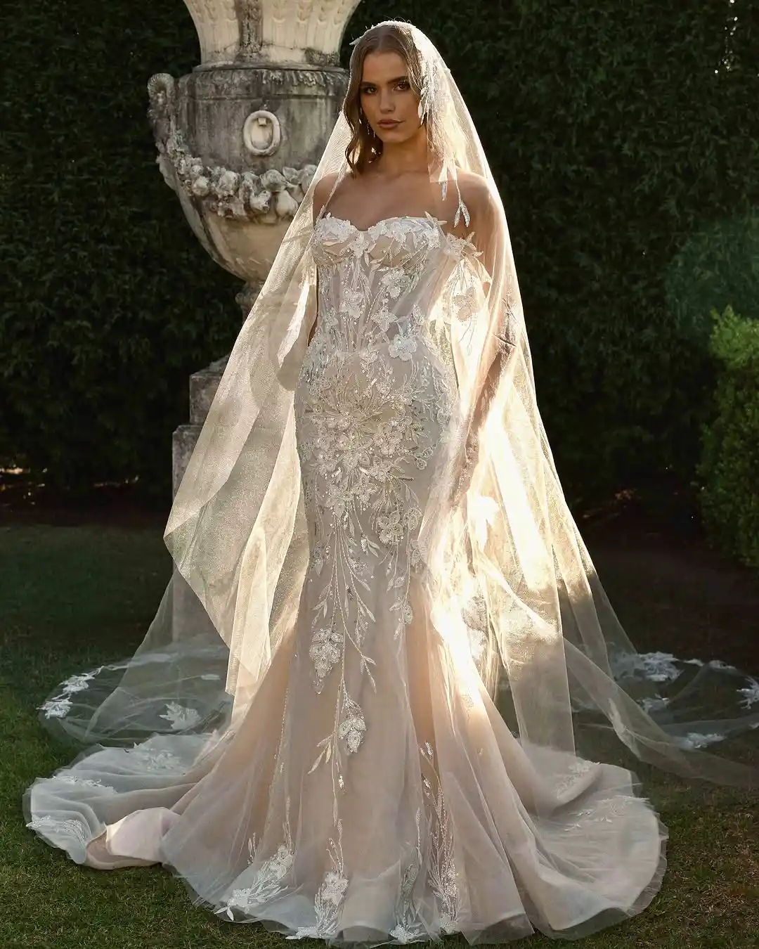 The Champagne Wedding Dress That Glows with Elegance