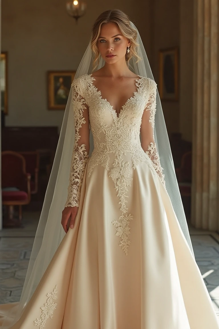 The Champagne Wedding Dress for a Timeless Bride