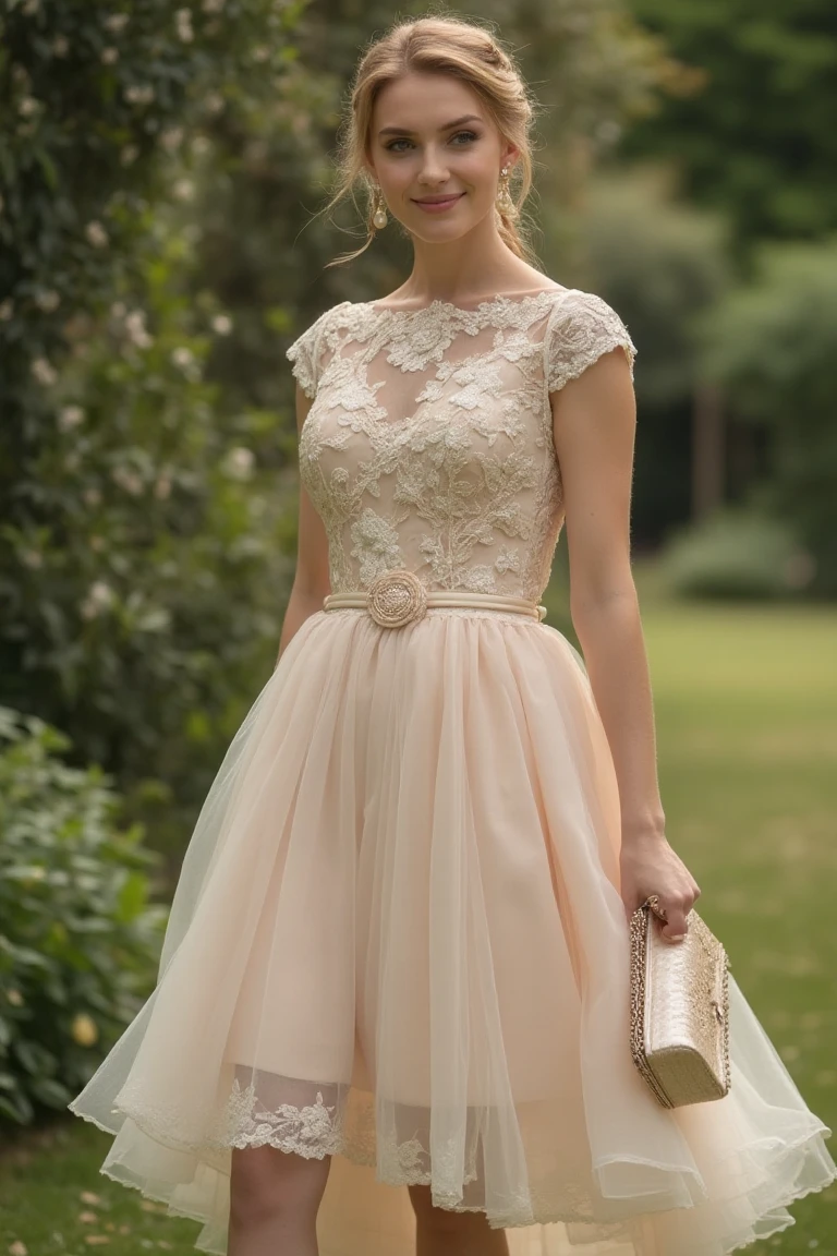 The Champagne Wedding Dress with Whimsical Elegance