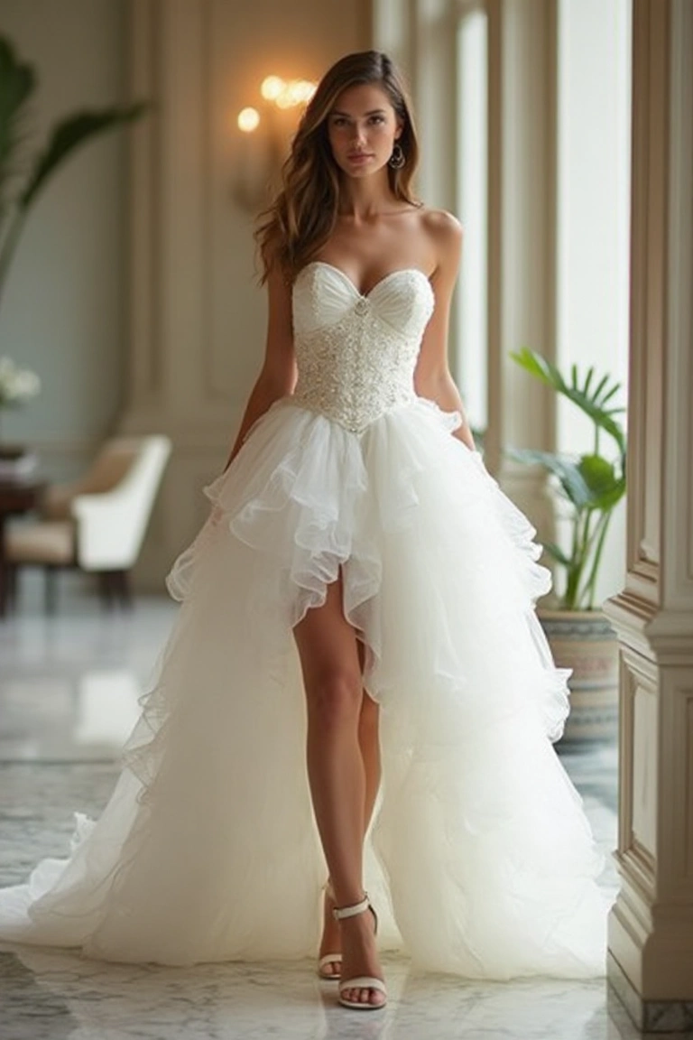 The Cocktail Wedding Dress with a High-Low Twist