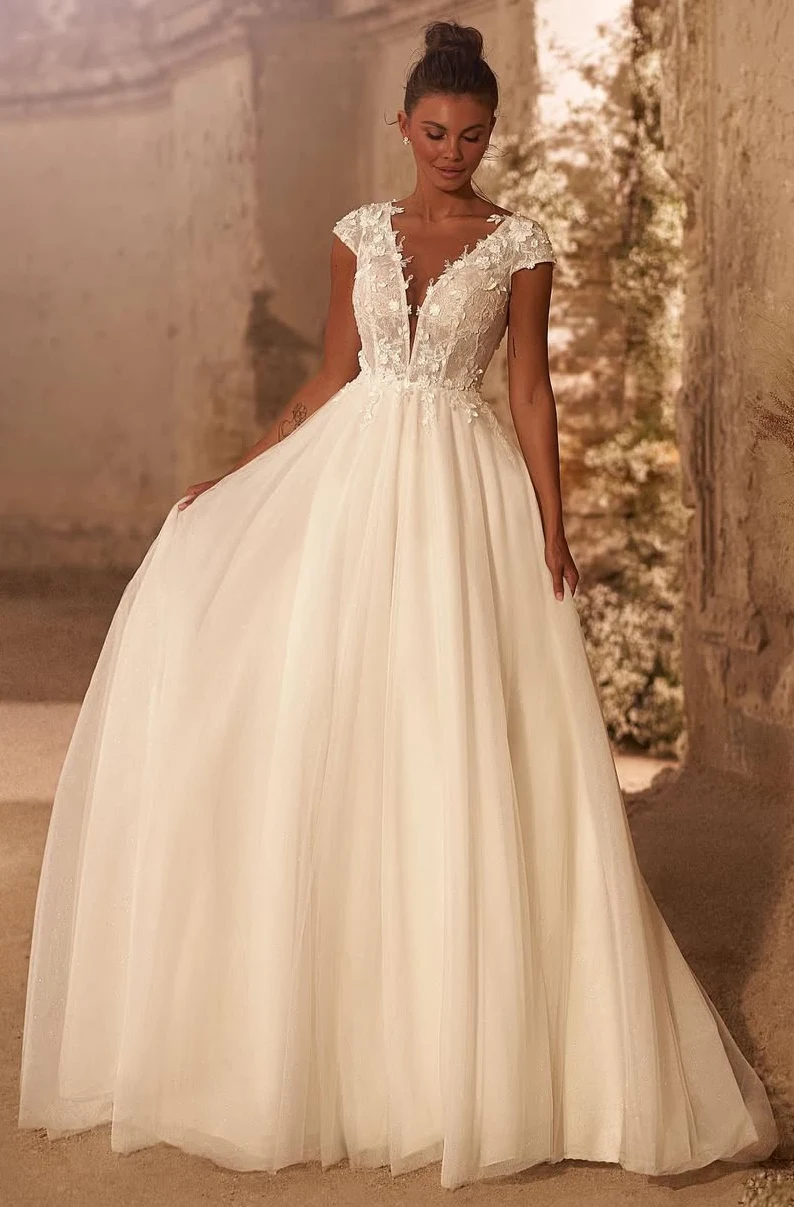 Tulle & Lace A-Line Wedding Dresses