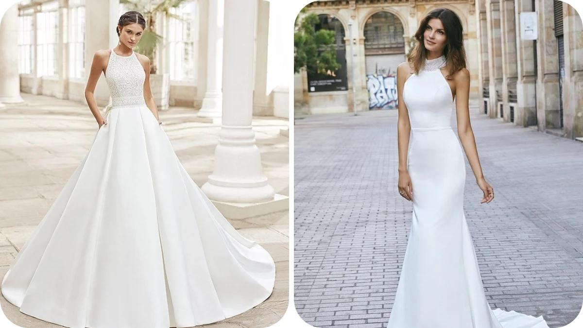 20+ Halter Neck Wedding Dresses With Chic Elegance