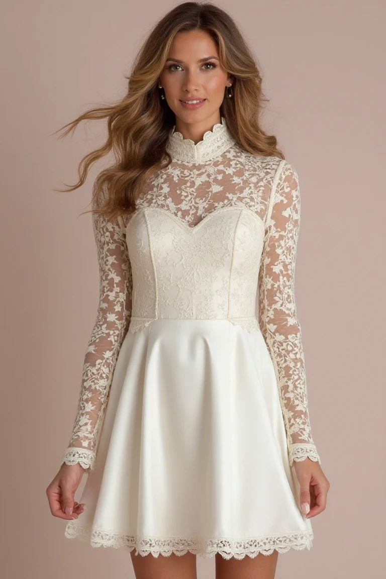 Lace & Satin Dress That Feels Like a Winter Dream