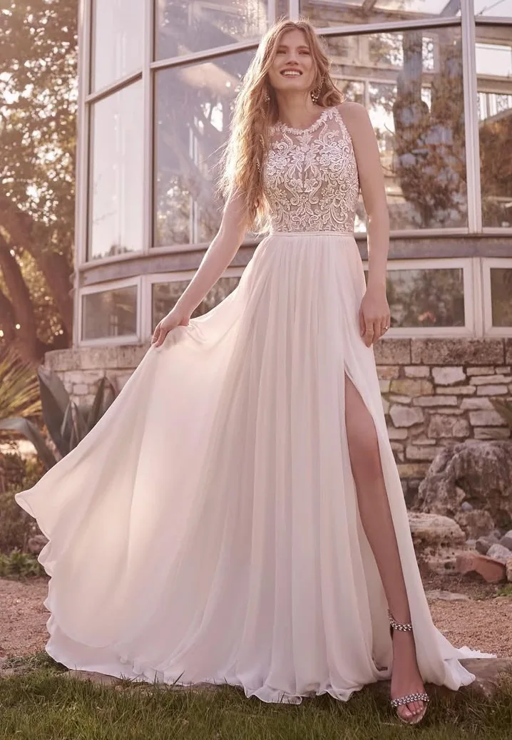 The Effortless Beauty of Halter Neck Wedding Dresses