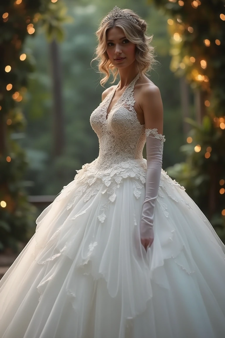 The Fairytale Charm of Halter Neck Wedding Dresses