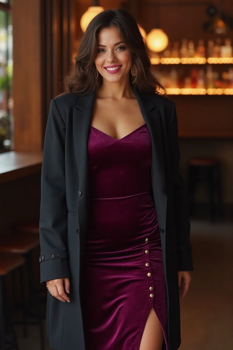 A Casual Party Dress with Bold Sophistication