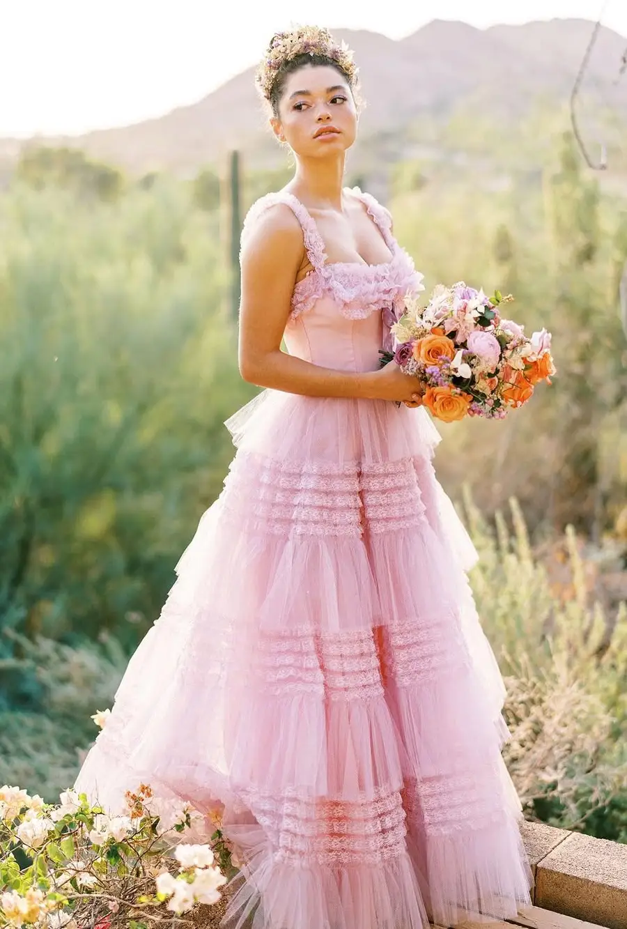 A Gentle Hue in Bridal Dreams
