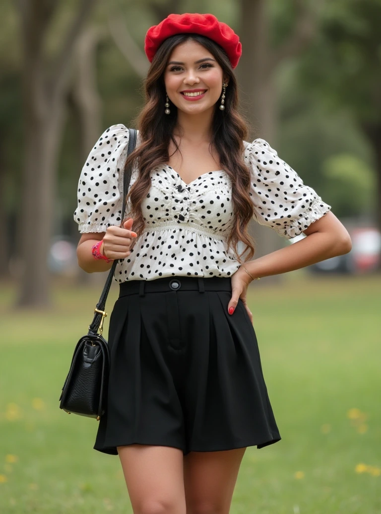 A Polka Dot Summer Casual Outfit for Women