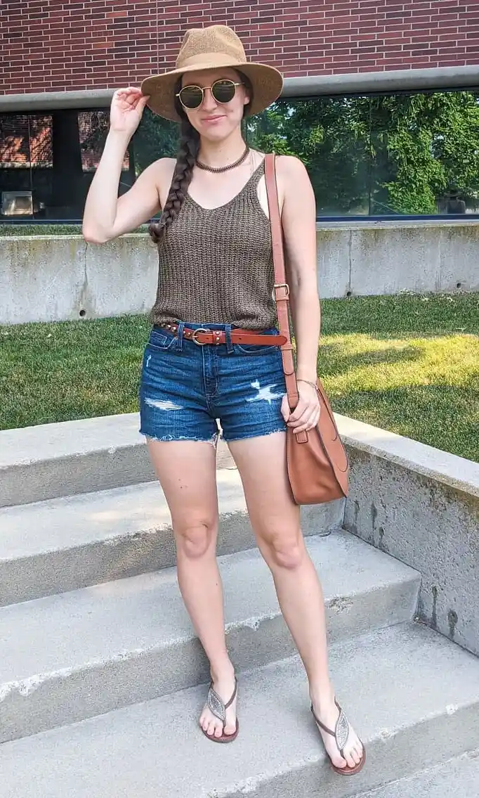 A Rugged Denim Summer Casual Outfit for Women