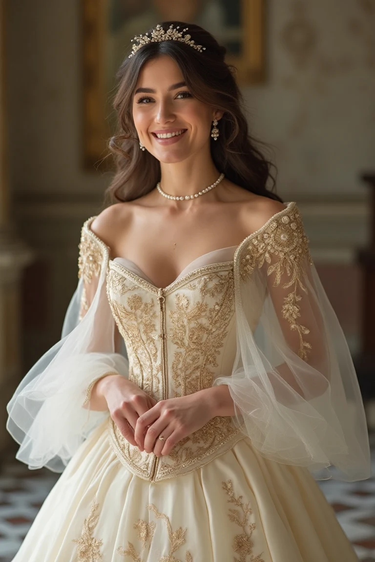 A Silver Sequin Expression in Bridal Style