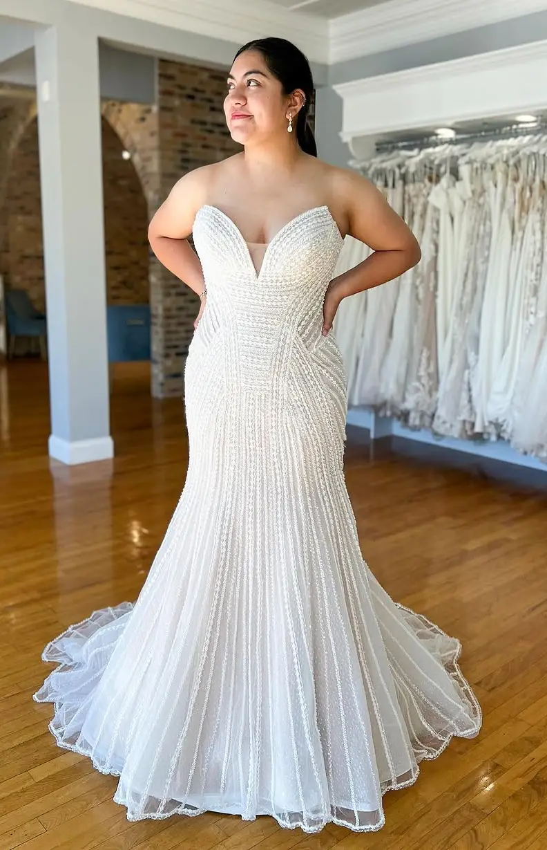 Beaded Wedding Dress in Bridal Bliss