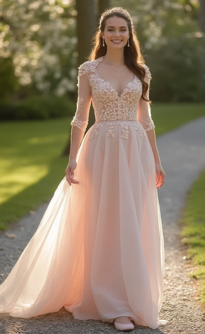 Beaded Wedding Dress in Garden Serenity