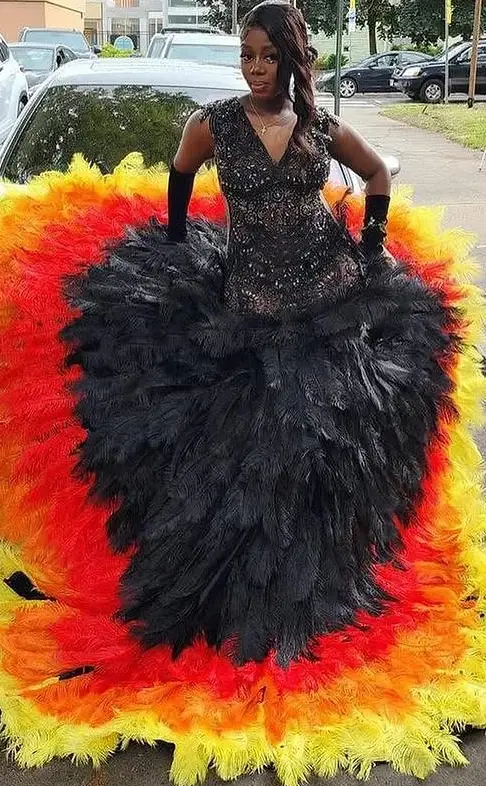 Bold Party Gown with Carnival Energy