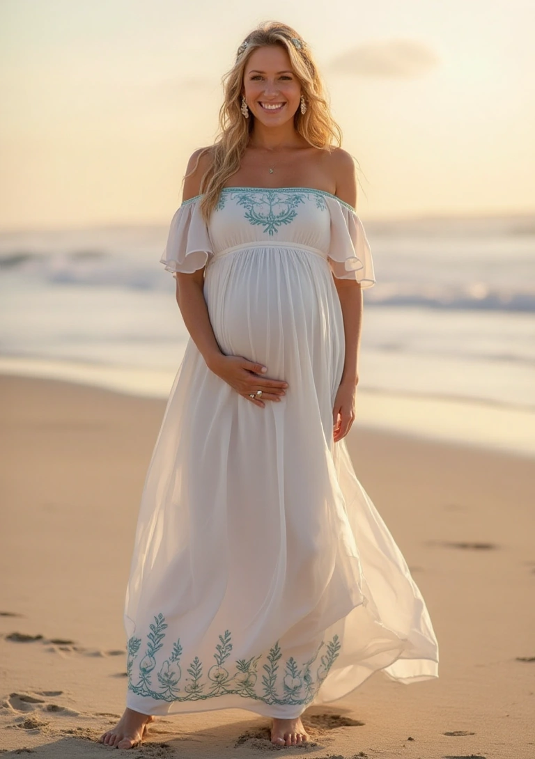 Breezy White Maternity Wedding Dress