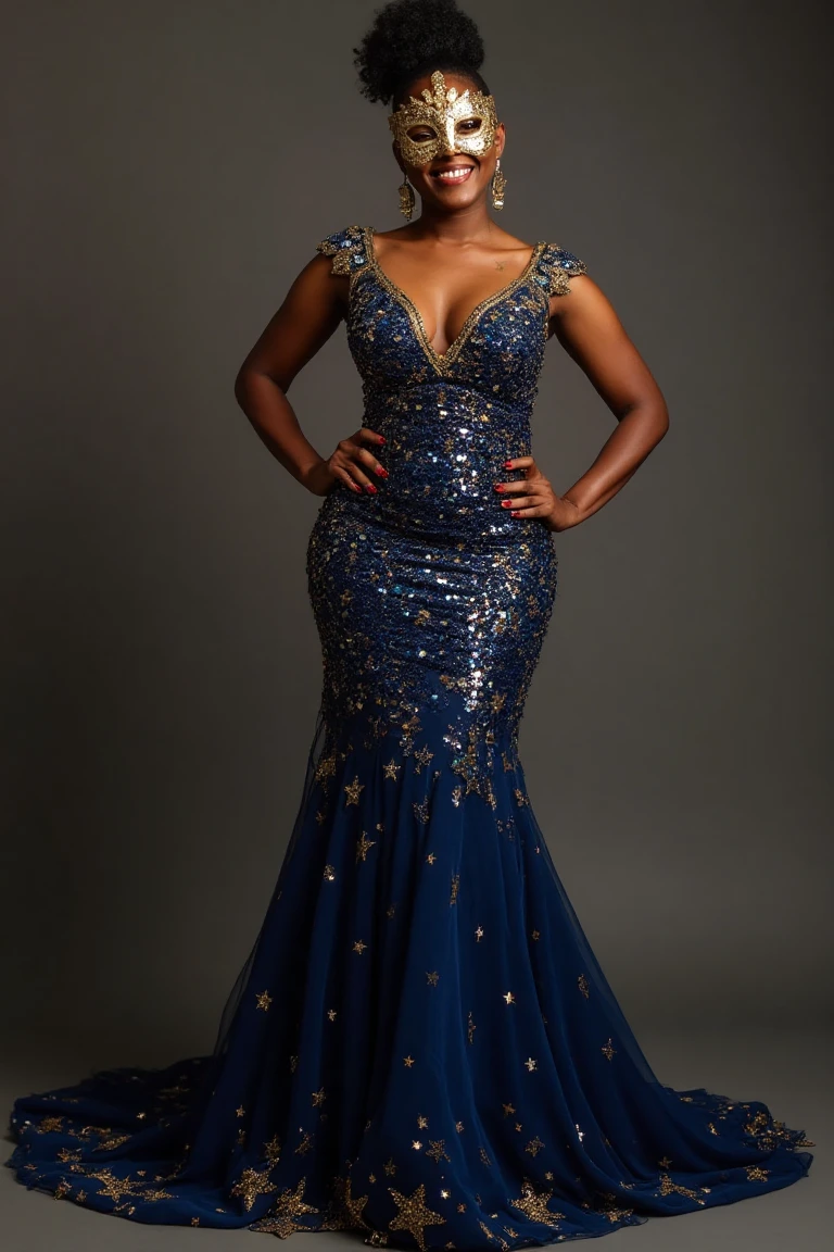 Celestial Glamour in Masquerade Party Dress Ideas