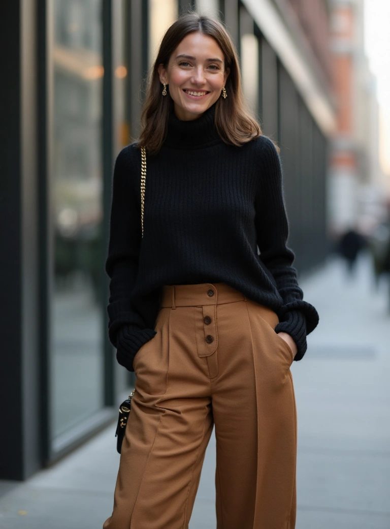 Cozy Work Outfit for Timeless Elegance