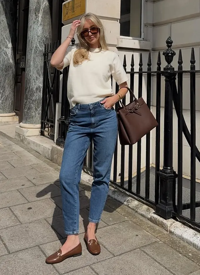 Denim & Neutrals in an Autumn Outfit Classic
