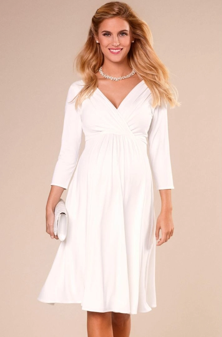 Elegant White Maternity Wedding Dress