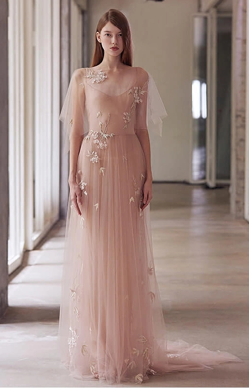 Embroidery Wedding Dress in Ethereal Layers