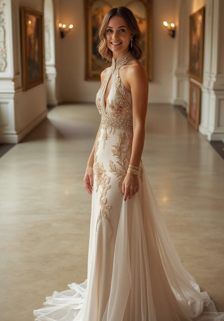 Embroidery Wedding Dress in Timeless Grandeur