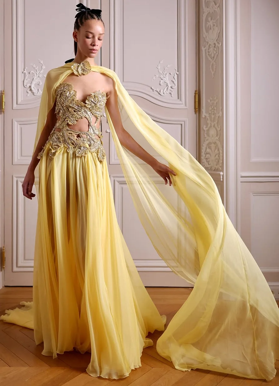 Golden Formal Party Gown