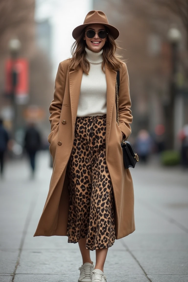 Leopard Print & Camel Tones in an Autumn Outfit
