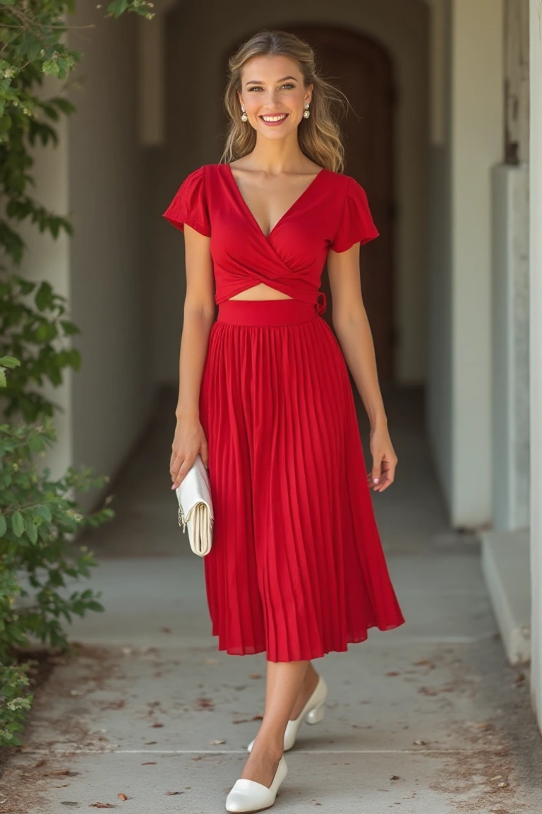 Red Casual Outfits for Women in Feminine Grace