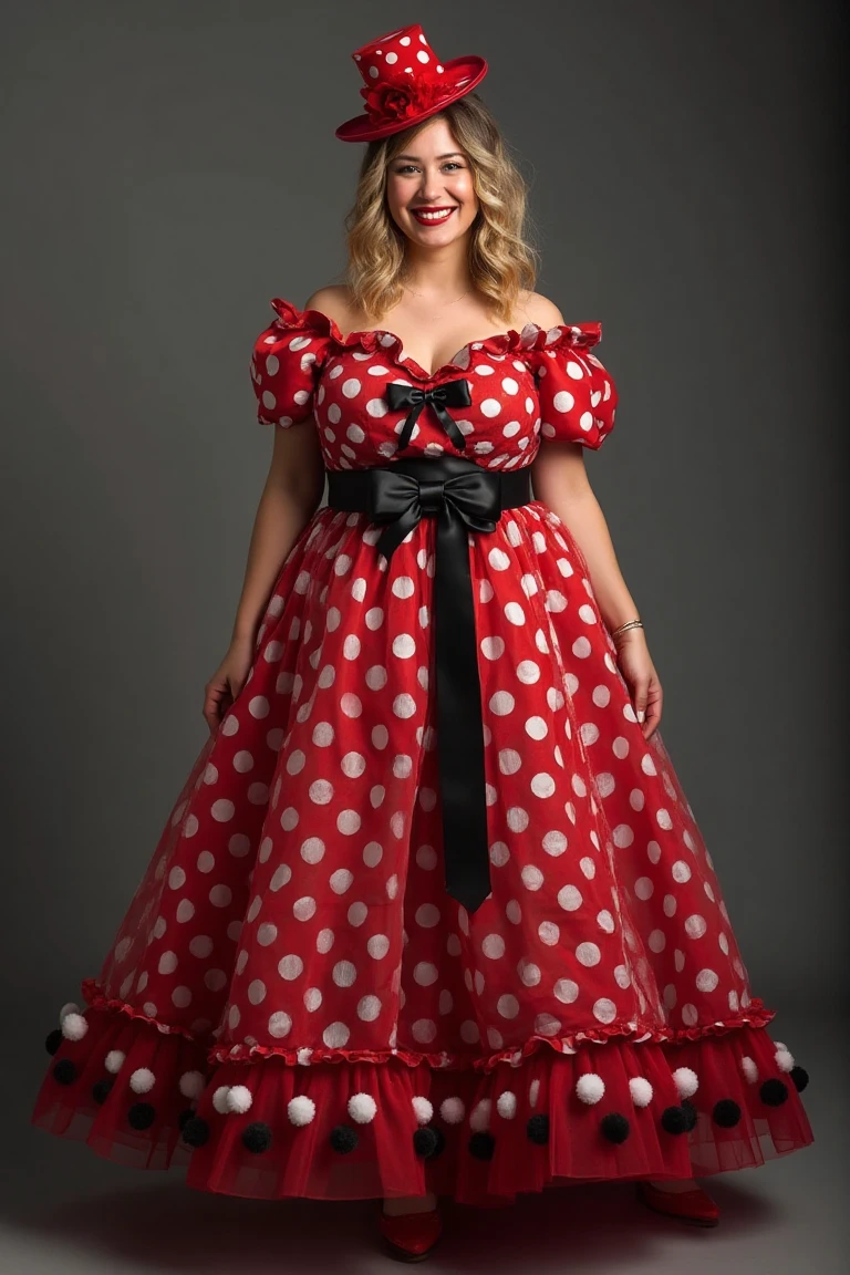 Retro Party Gown with Playful Charm