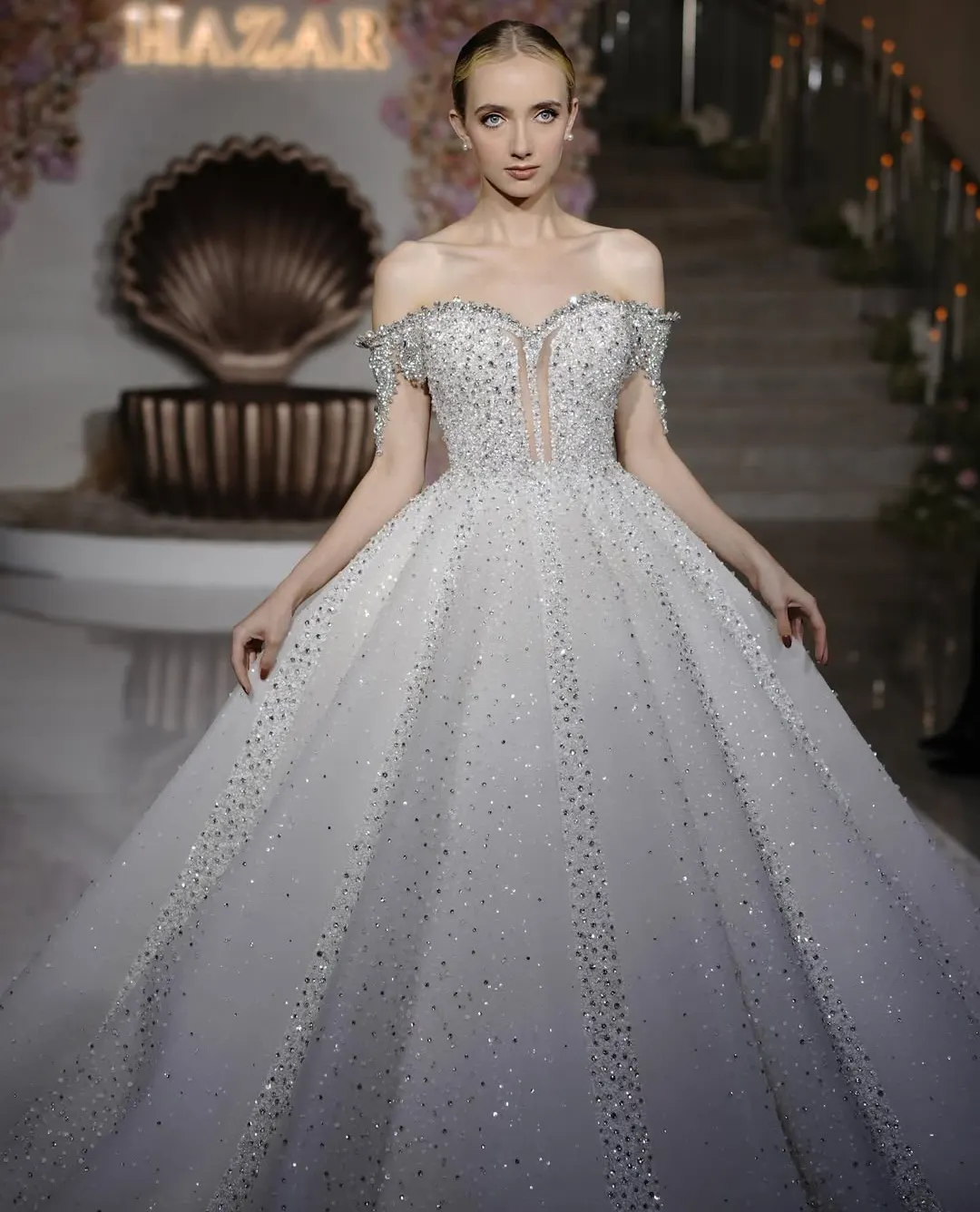 Sparkling White Crystal Ballgown A Celebration of Light