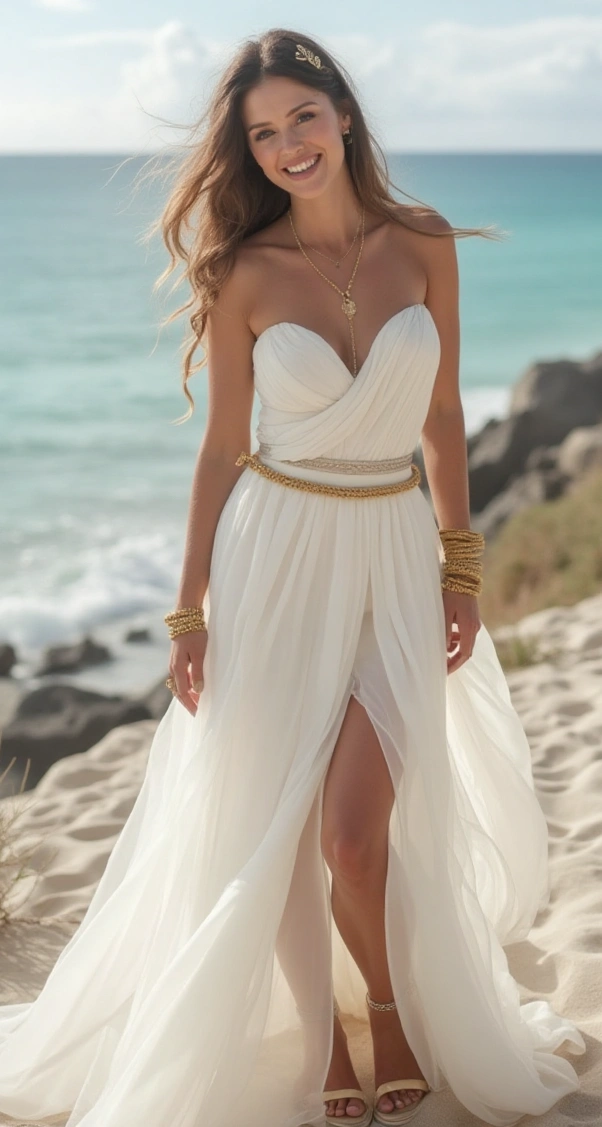 Strapless Bridal Gowns and Beachside Bliss