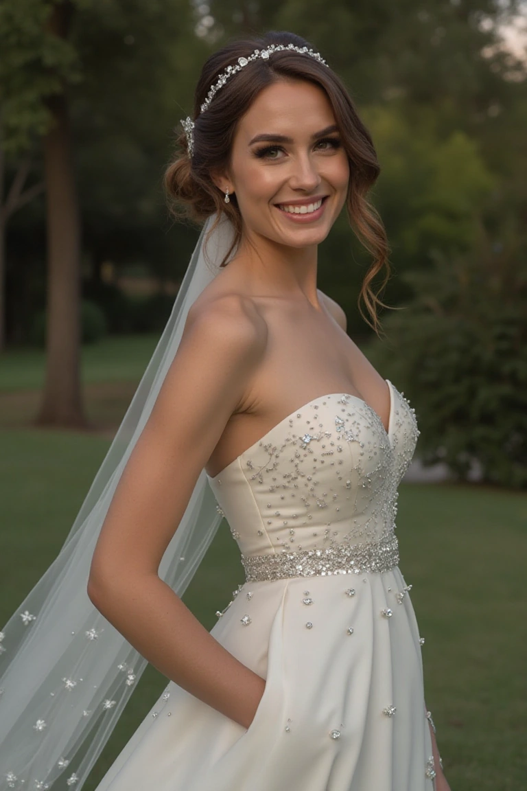 Strapless Bridal Gowns and Joyful Celebrations