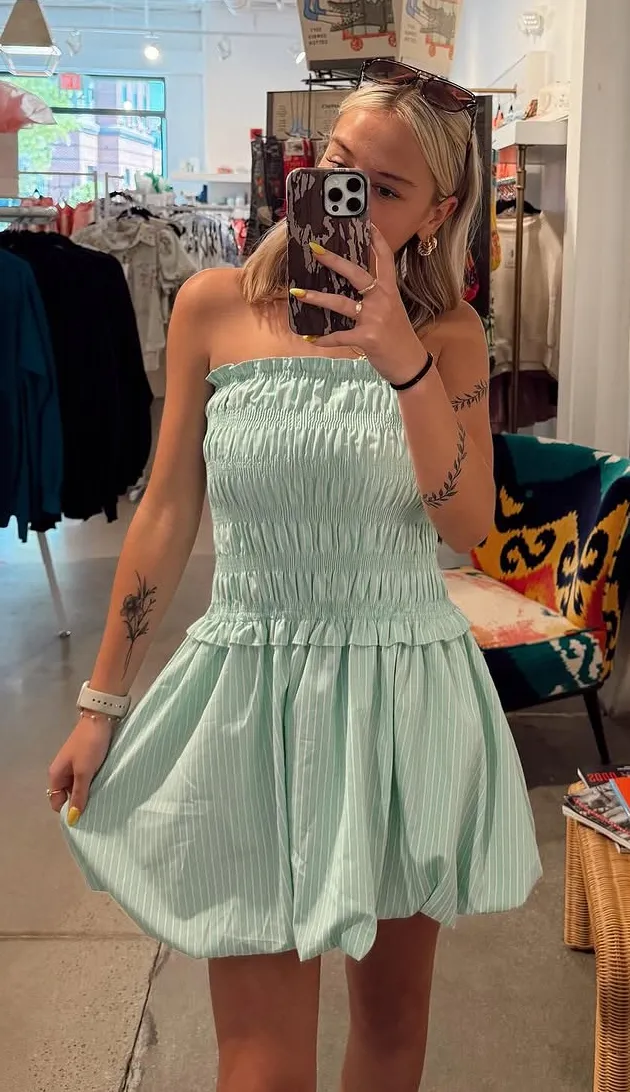 Striped Midi Party Dresses for Playful Elegance