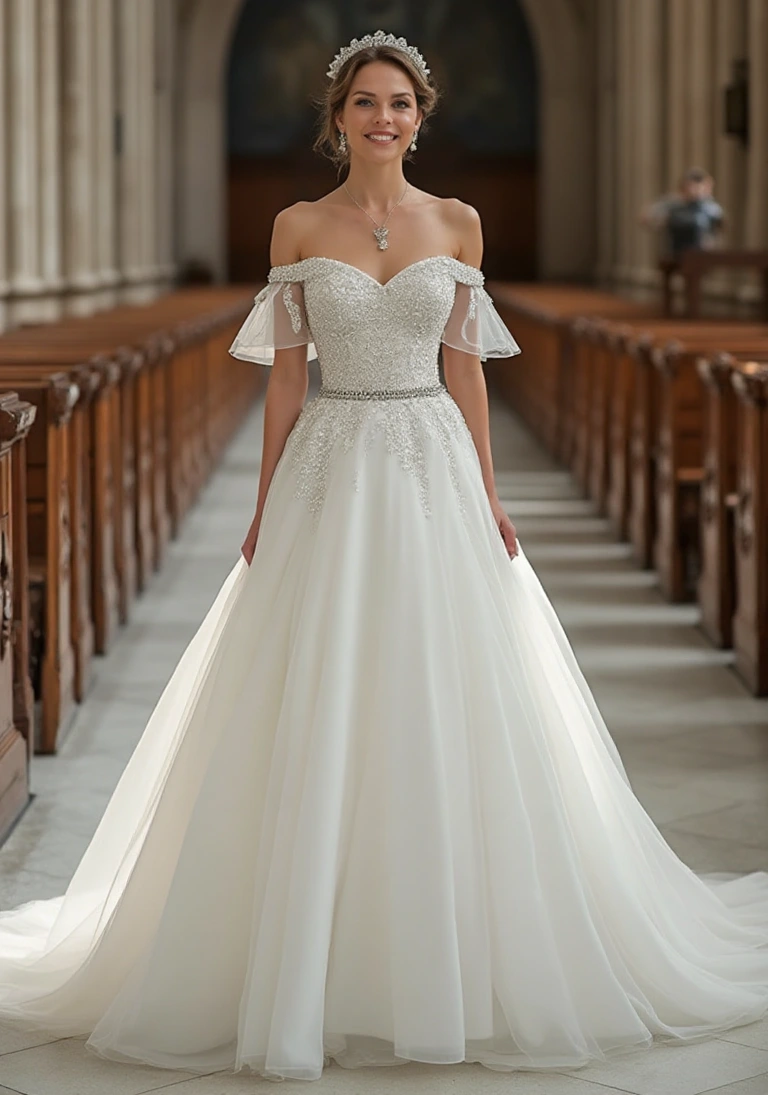 The Sparkly Wedding Dress in Sacred Elegance