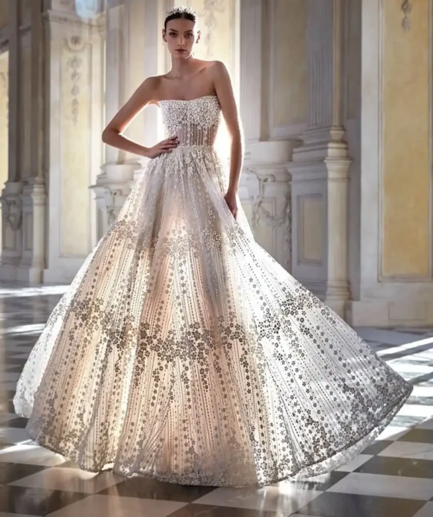 The Sparkly Wedding Dress in Timeless Opulence