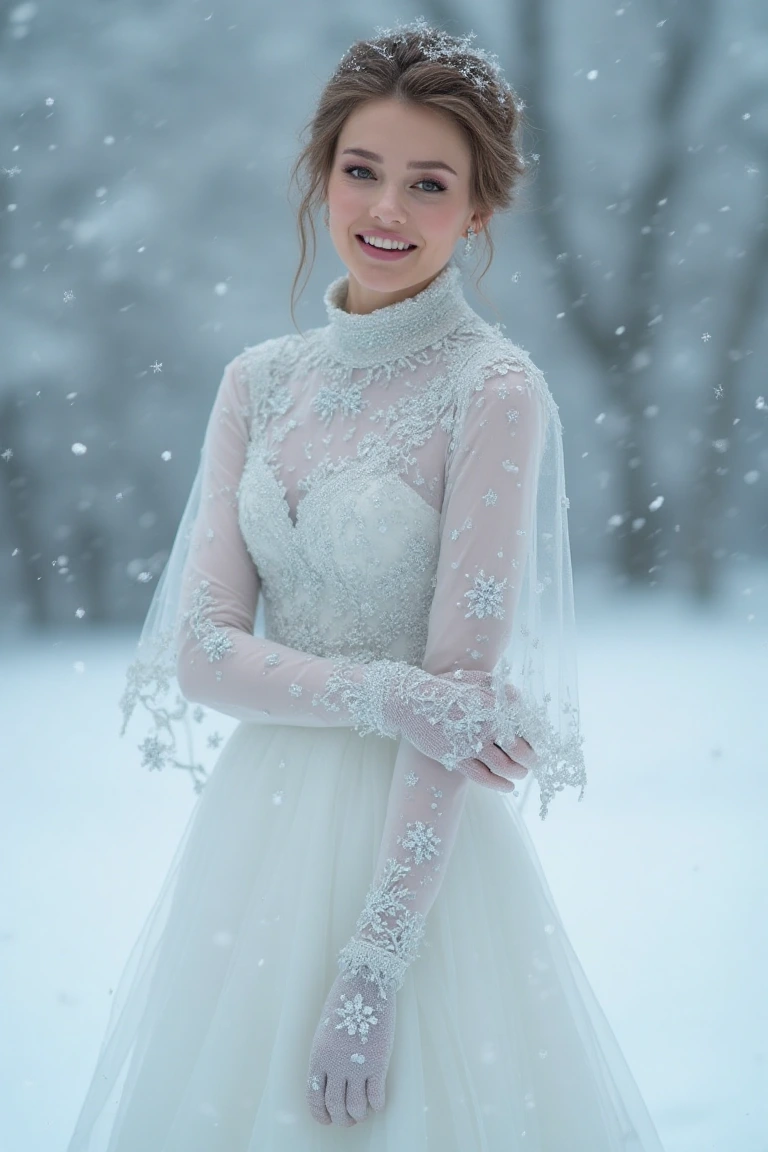 The Sparkly Wedding Dress in Winter Enchantment