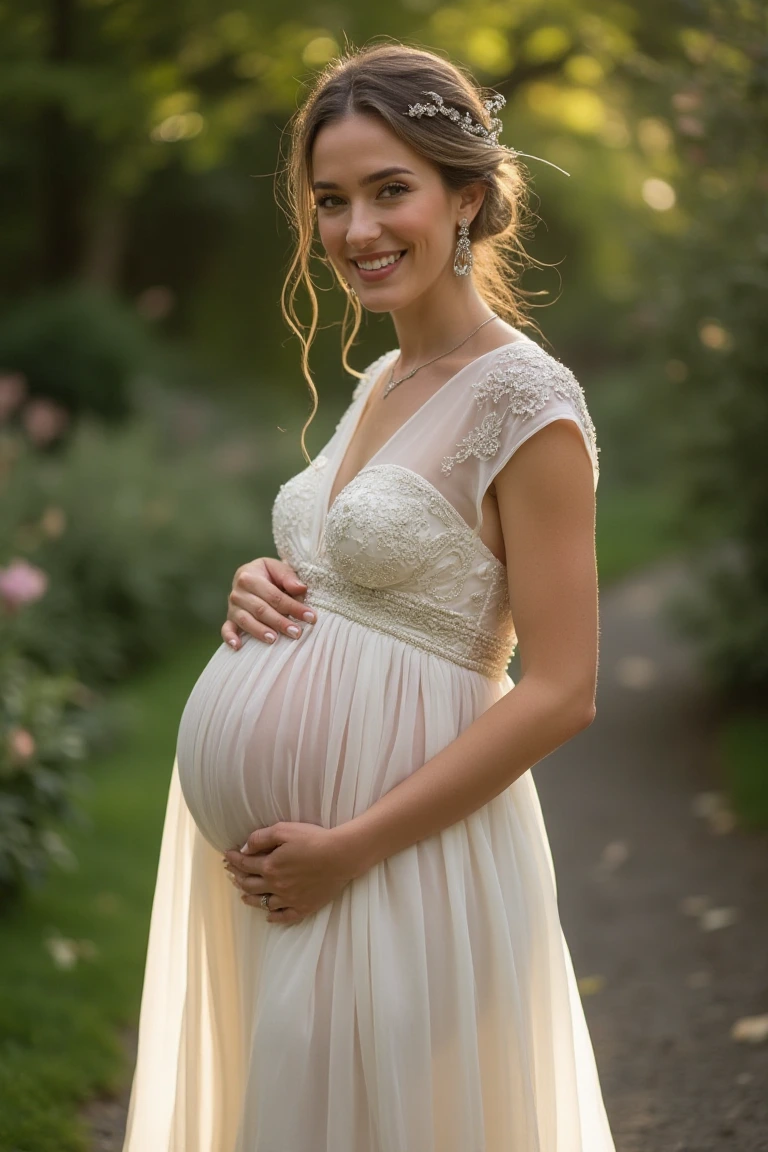 Timeless Ivory Maternity Wedding Dress