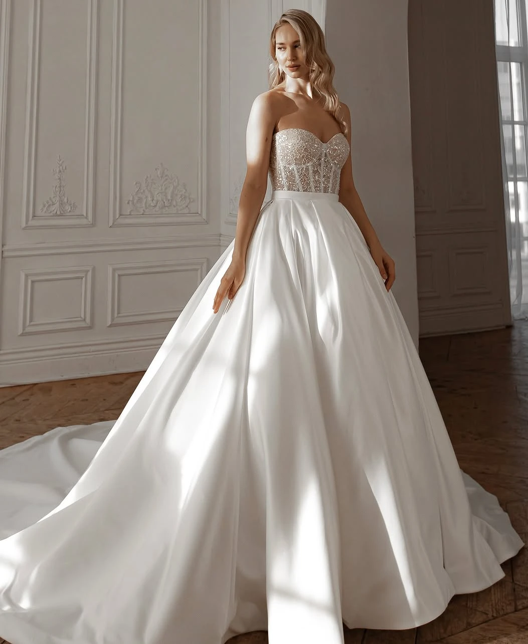 Wedding Dresses That Shine with Frosty Opulence