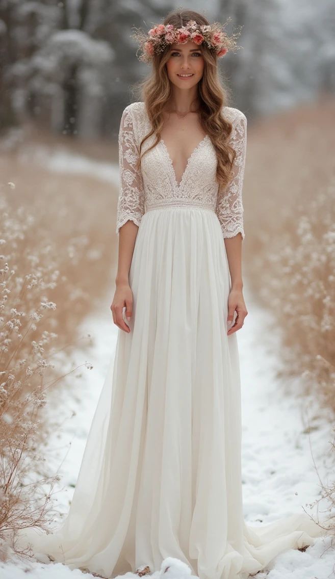 Winter Wedding Dresses That Whisper Natural Romance