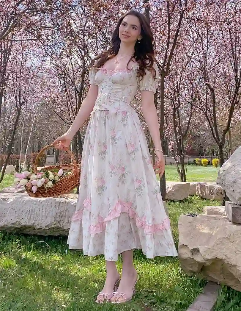 A Blossoming Elegance Spring Party Outfit