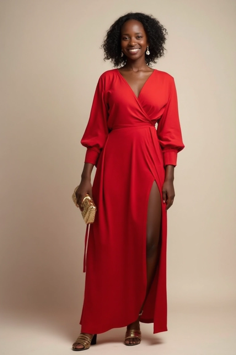 A Dramatic Evening Dress for Black Women