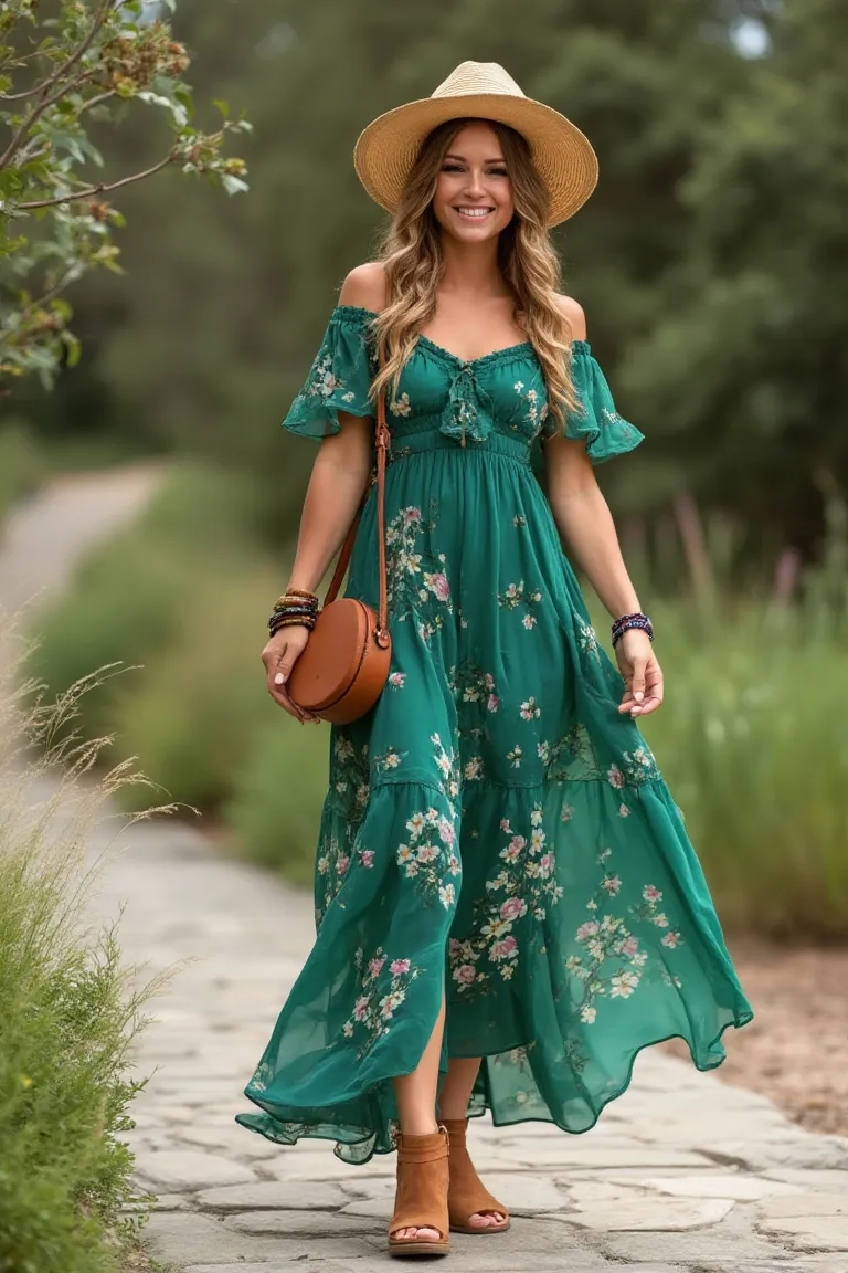 A Emerald Harmony Spring Party Outfit