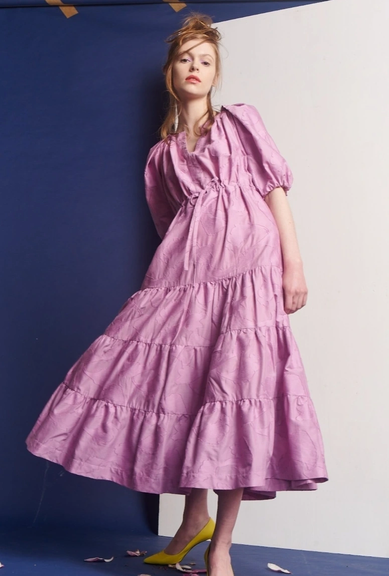 A Playful Lilac Spring Party Outfit
